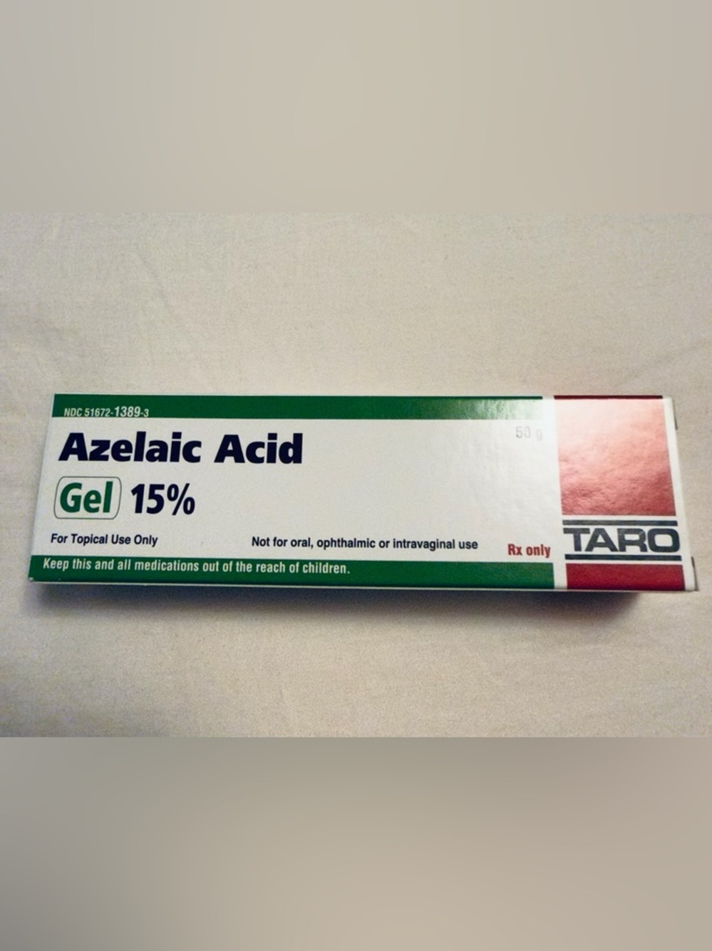 TARO Azelaic Acid Gel 15% - 50 Grams RX